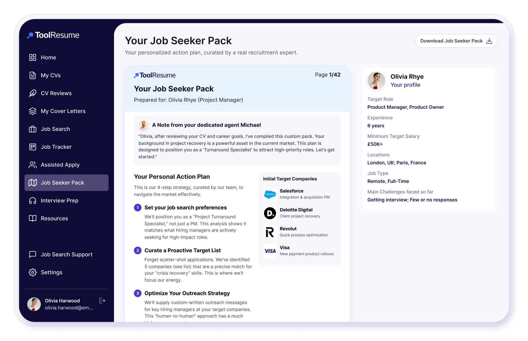 Your <span class="hero-title-span">personalized roadmap</span> to landing your dream job